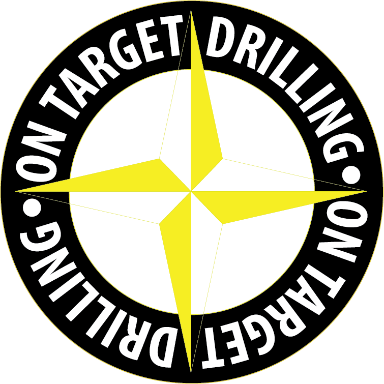 Logo for On Target Drilling. Showing the design of a logo for a website.